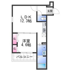 フジパレス羽倉崎駅前の物件間取画像